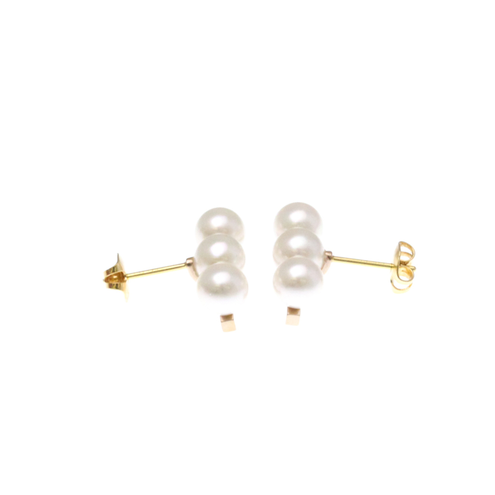 Tasaki Balance Neo Earrings Pearl Pink Gold (18K) Stud Earrings Pink Gold - Picture 3 of 10